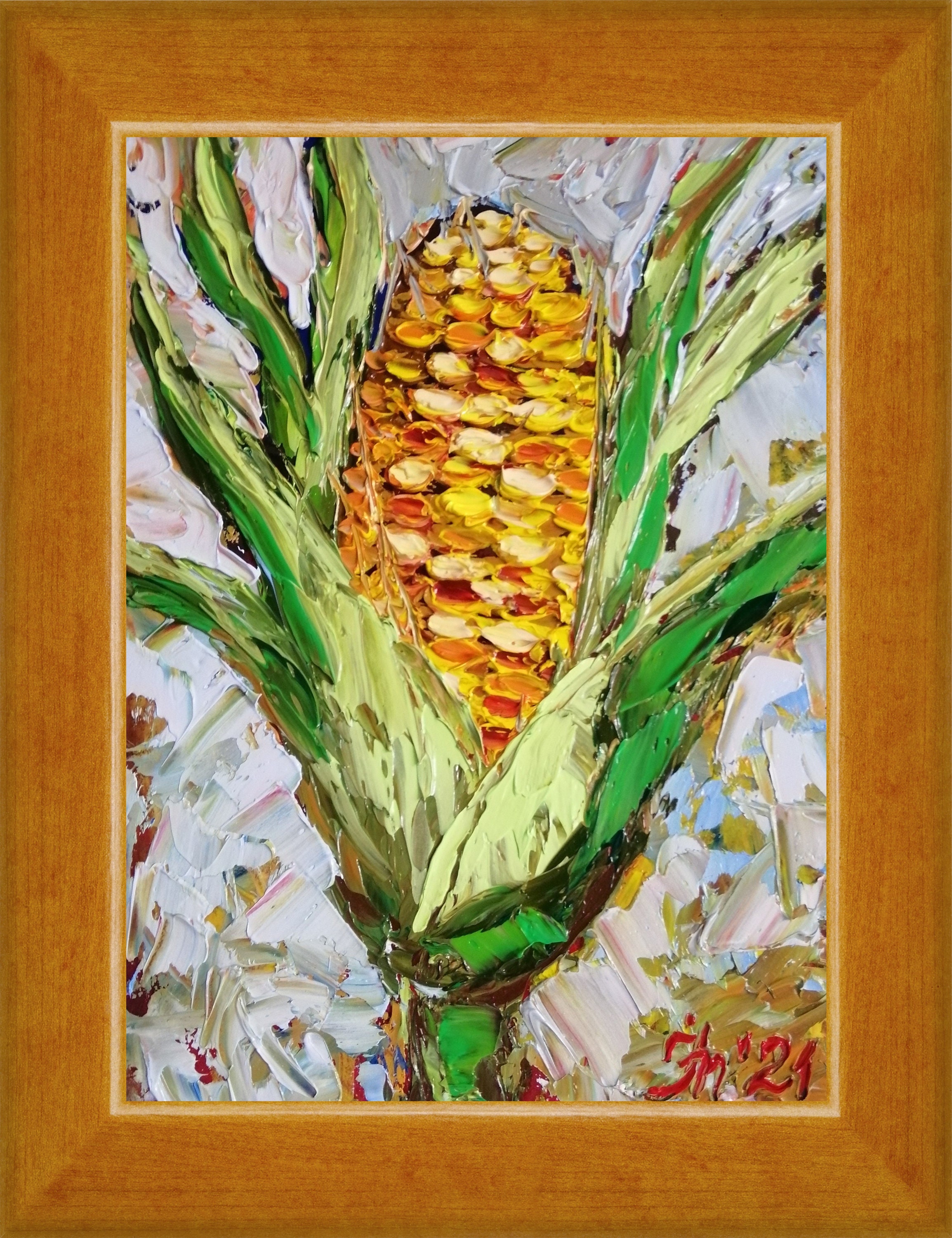 Corn Painting Original Painting Iowa Painting Corn Painting Etsy