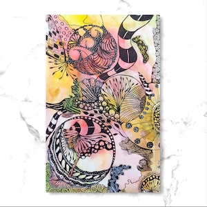 抽象画 野花 オリジナル絵画 ゼンタグル グラフィック ウォールアート