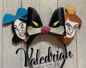 Cinderella Anastasia Drizella Lucifer Inspired Mouse Ears Headband Accessories Costume Dress Up pretend play vacation hair accessories
