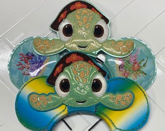 Nemo Squirt Turtle  Inspired Mouse Ears Headband Accessories Costume Dress Up pretend play vacation hair accessories CUSTOM