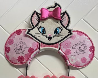 Aristocats Marie Inspired Mouse Ears Headband Accessories Costume Dress Up pretend play vacation hair accessories CUSTOM