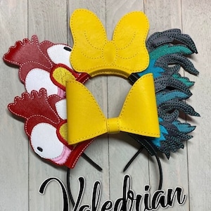 Moana HEI HEI The Rooster Inspired Mouse Ears Headband Accessories Costume Dress Up pretend play vacation hair accessories CUSTOM