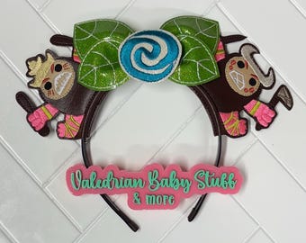 Moana Kakamora Inspired Mouse Ears Headband Accessories Costume Dress Up pretend play vacation hair accessories CUSTOM