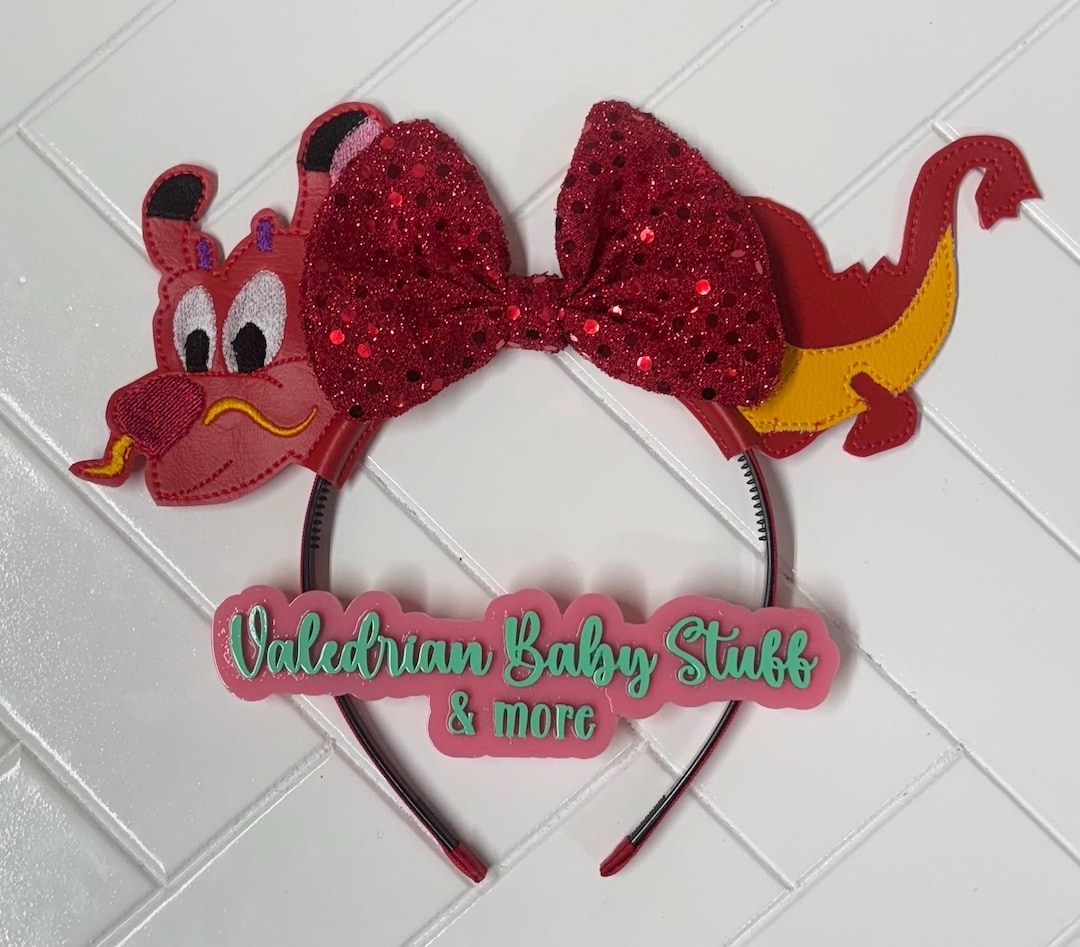 Mulan Mushu Cutie Inspired Mouse Ears Headband Accessories Costume Dress up  Pretend Play Vacation Hair Accessories CUSTOM Sweden