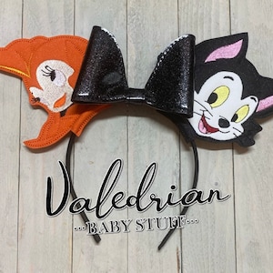 Pinocchio Figaro the cat and Cleo Fish Inspired Mouse Ears Headband Accessories Costume Dress Up pretend play vacation hair accessories