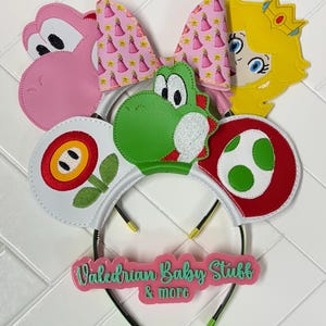 Super Marios Bros Yoshi Inspired Inspired Mouse Ears Headband Accessories Costume Dress Up pretend play vacation hair accessories
