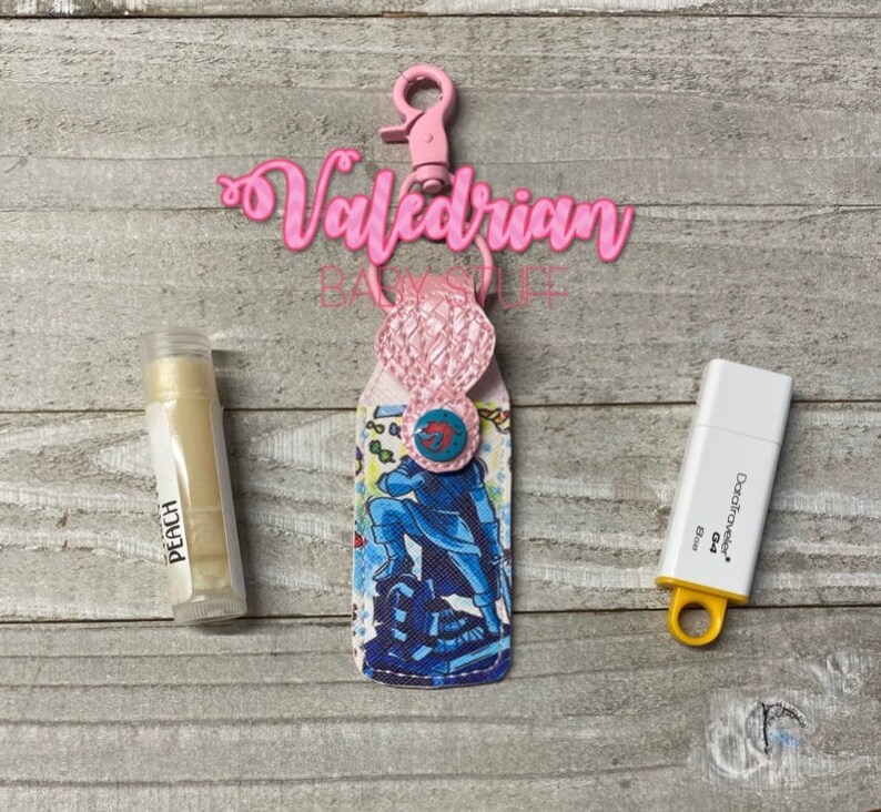 The Little Mermaid Ariel Inspired Lip Balm Holder or USB Holder pocketbac holder Bath Body Works Pocket Holder Airpods Holder