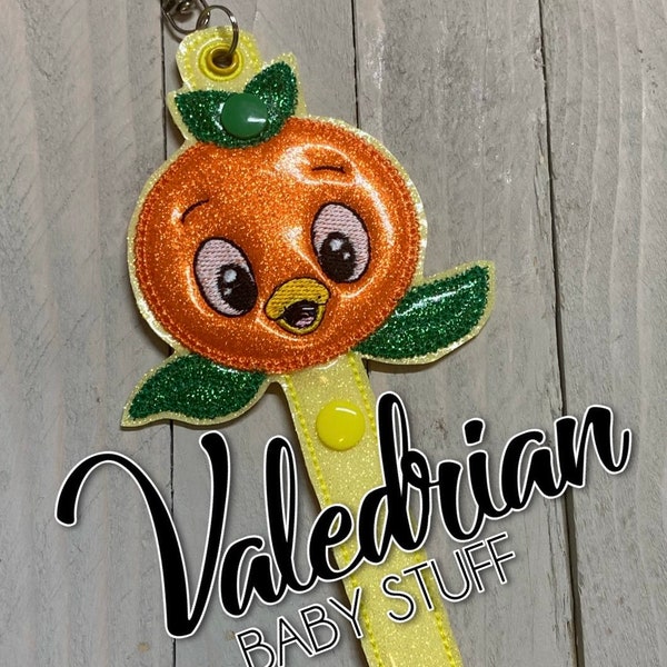 Orange Bird Inspired Mouse Ear Holder Baseball Cap Sunglasses or keys carrier for bag belt lanyard for women or girls