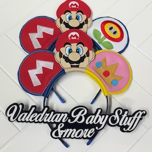 Plumbers Brothers and Princess Inspired Inspired Mouse Ears Headband Accessories Costume Dress Up pretend play vacation hair accessories