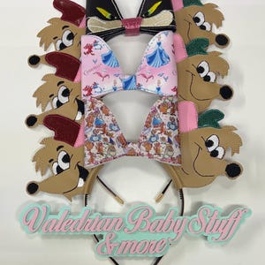 Cinderella Gus Gus Jaq Mice Inspired Mouse Ears Headband Accessories Costume Dress Up pretend play vacation hair accessories CUSTOM