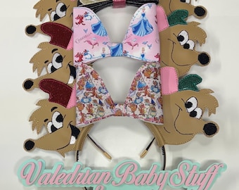 Cinderella Gus Gus Jaq Mice Inspired Mouse Ears Headband Accessories Costume Dress Up pretend play vacation hair accessories CUSTOM