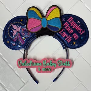 Disneyland 70 70th anniversary Inspired Mickey & Minnie Mouse Ears Headband Accessories Costume Dress Up vacation hair accessories