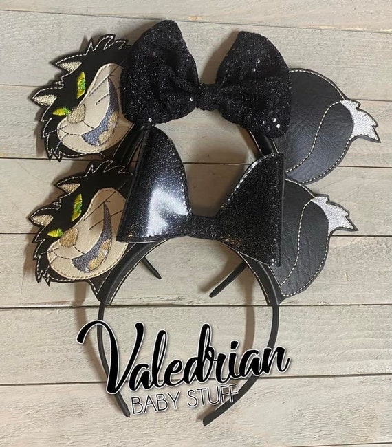Glitter Vinyl Cat Ears Adult Black Glitter Vinyl Cat Ears Adult Black