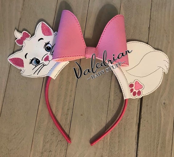 Bandeau oreilles souris nœud rose pois blancs accessoires femme robe Minnie carnaval idée cadeau fête