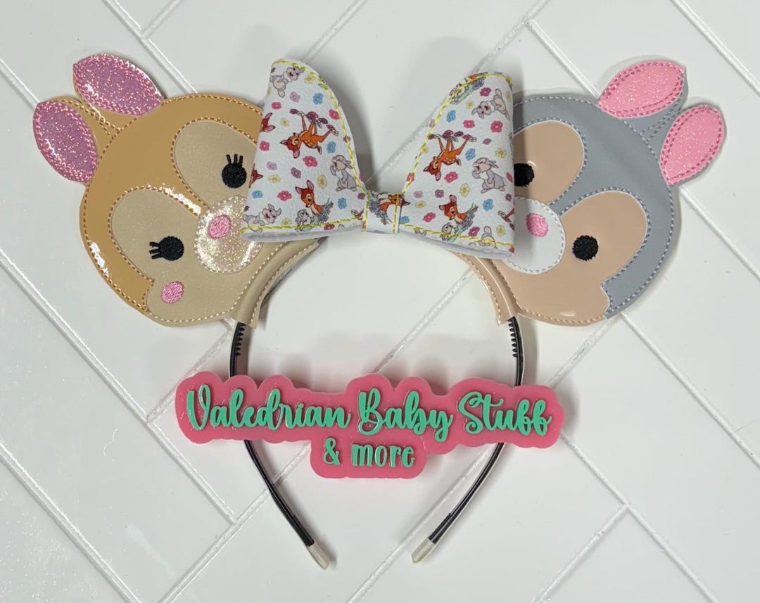 Bambi Thumper and Miss Bunny Rabbit Inspired Mouse Ears Headband ...