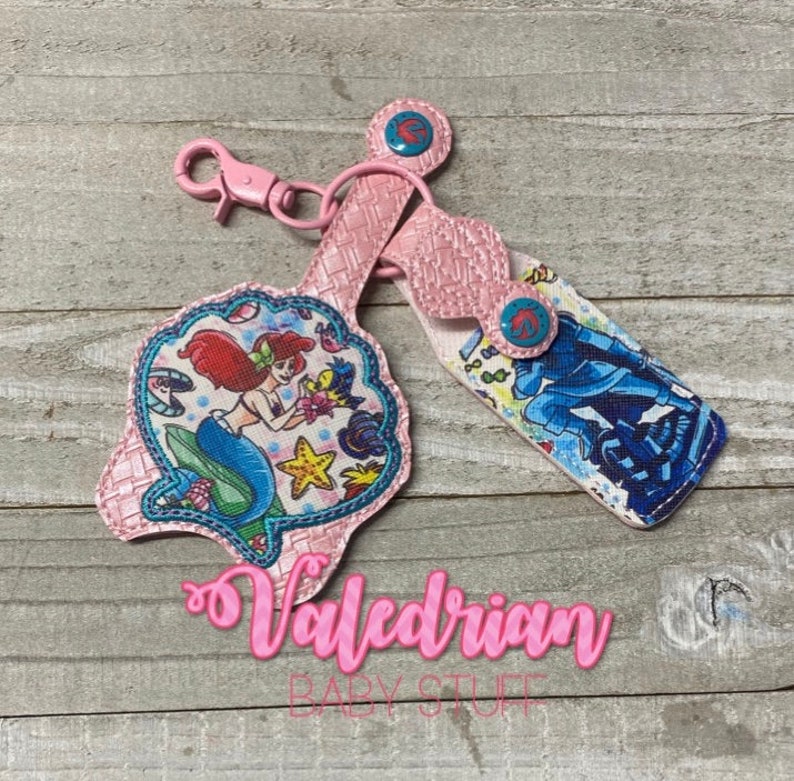 The Little Mermaid Ariel Inspired Lip Balm Holder or USB Holder pocketbac holder Bath Body Works Pocket Holder Airpods Holder