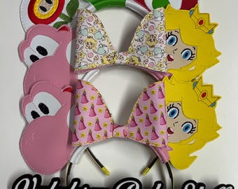 Super Marios Bros Yoshi Inspired Inspired Mouse Ears Headband Accessories Costume Dress Up pretend play vacation hair accessories