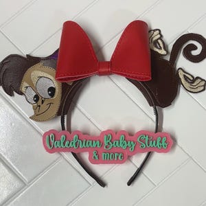 Aladdin Abu Inspired Mouse Ears Headband Accessories Costume Dress Up pretend play vacation hair accessories CUSTOM