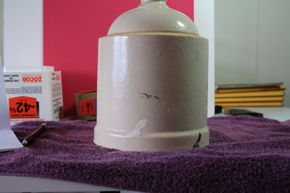 Vintage Salt Glazed Ceramic Chicken Feeder 4 Etsy