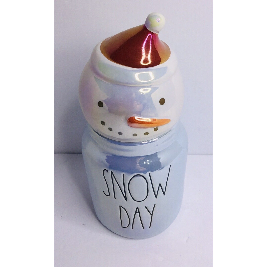 Topper Canister Rae Dunn snow Day Iridescent Blue Baby Etsy