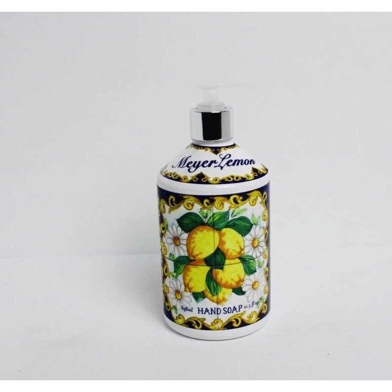 Meyer Lemon Hand Soap ITALIAN DERUTA Perugia Liquid Hand Soap Etsy