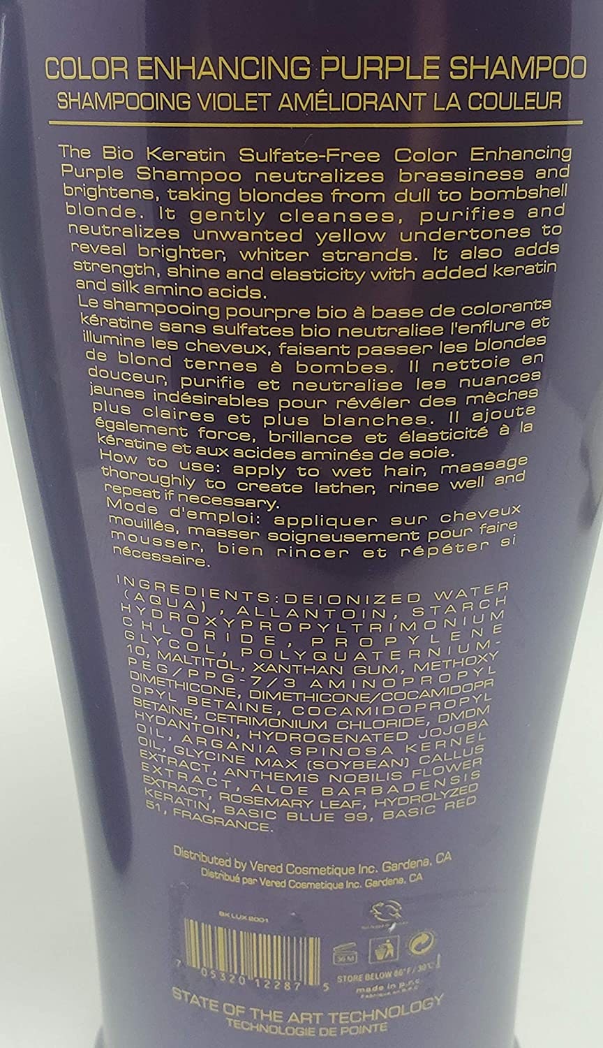 Bio Keratin Luxury Collection Color Enhancing Purple Shampoo Etsy