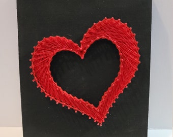 Heart String Art |  Valentines Wood Sign |  Love - FINISHED DESIGN