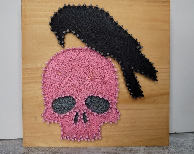 Skull String Design Skull With Raven String Art | Halloween String Art | Skull | Raven ...
