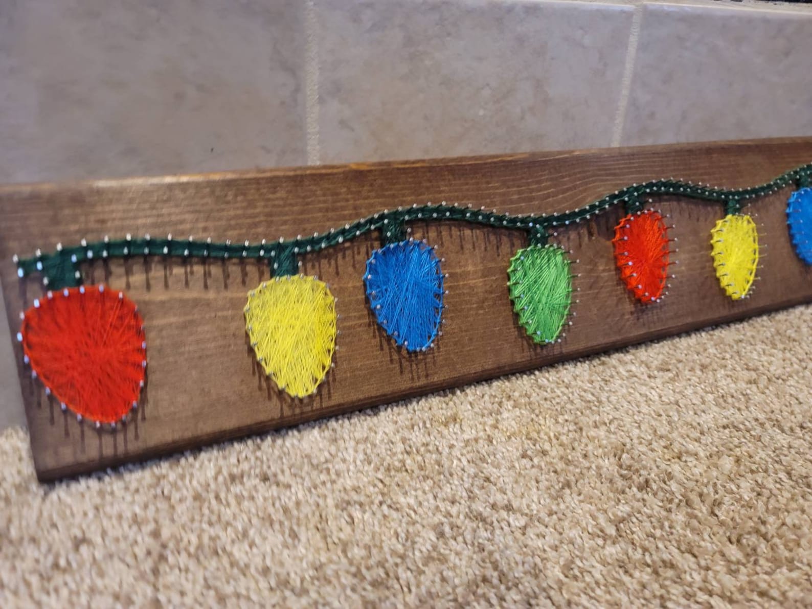 Christmas Lights String Art Christmas Decor Made to Order Etsy