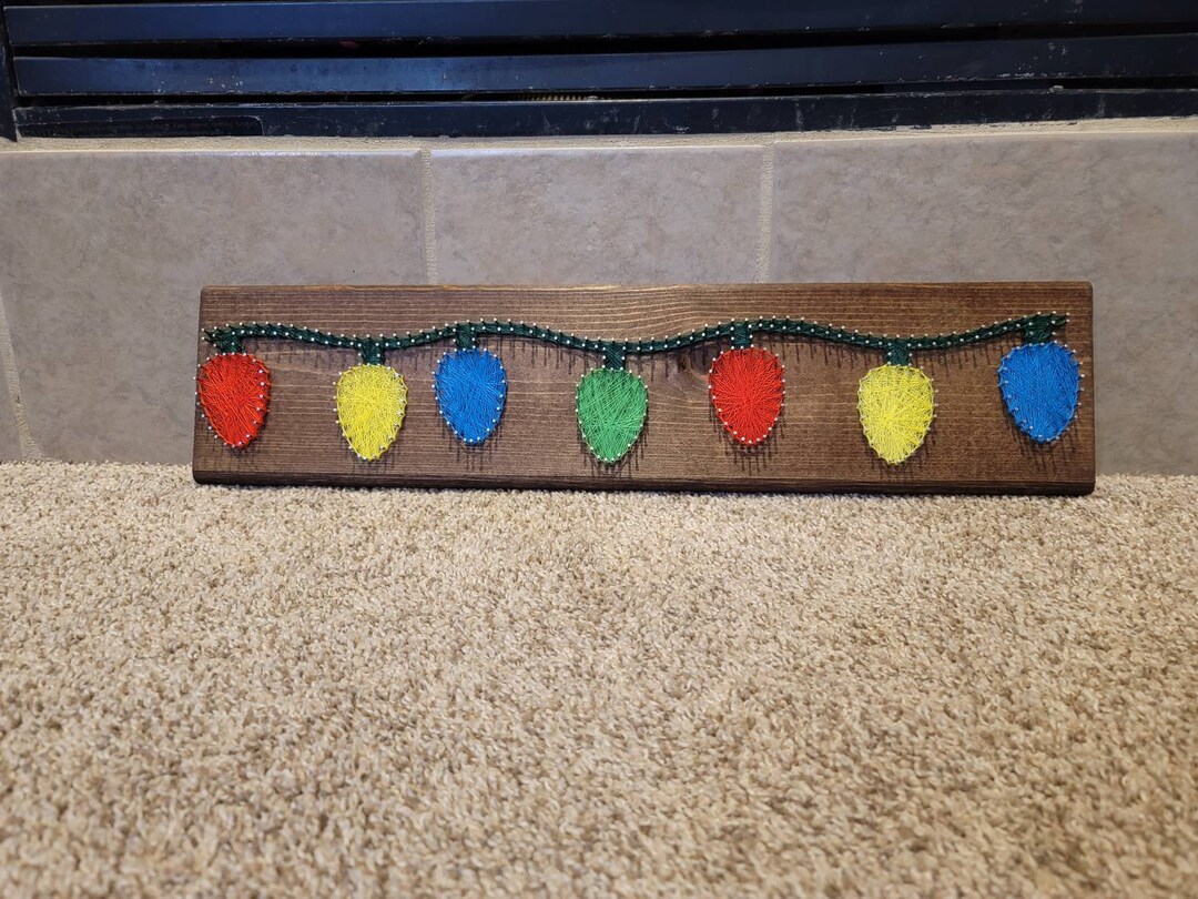 Christmas Lights String Art Christmas Decor Made to Order Etsy