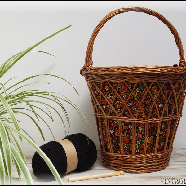 Panier à ouvrage vintage en osier "Gypsis"