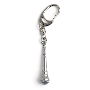 Mikrofon Pewter Schlüsselanhänger
