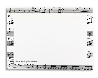 White Mozart Script Post-it® Notes