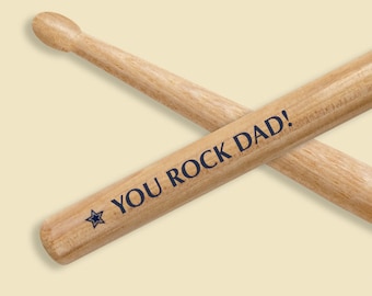 Personalized Drumsticks, size 5B wood tip, gift for drummer
