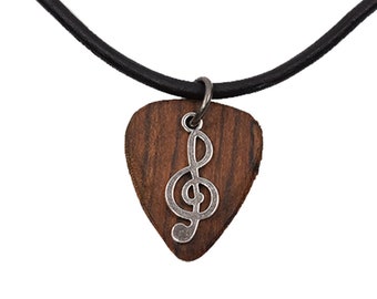 Colar de palheta de guitarra de madeira exótica Becote