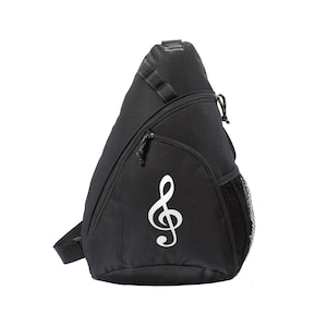 Treble Clef Music Sling Style Backpack