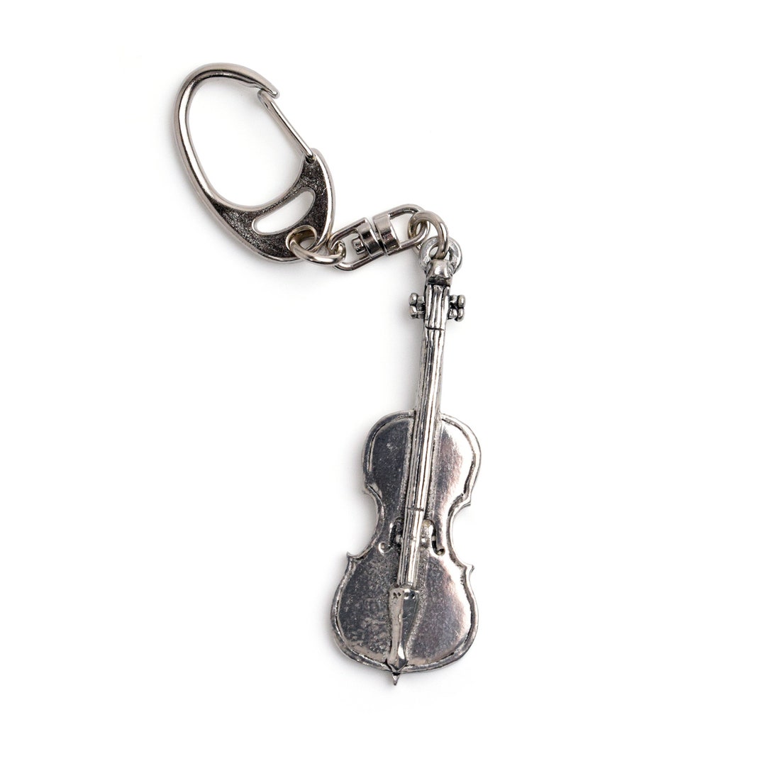 Cello Pewter Keychain - Etsy