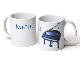 Personalized Grand Piano Coffee Mug