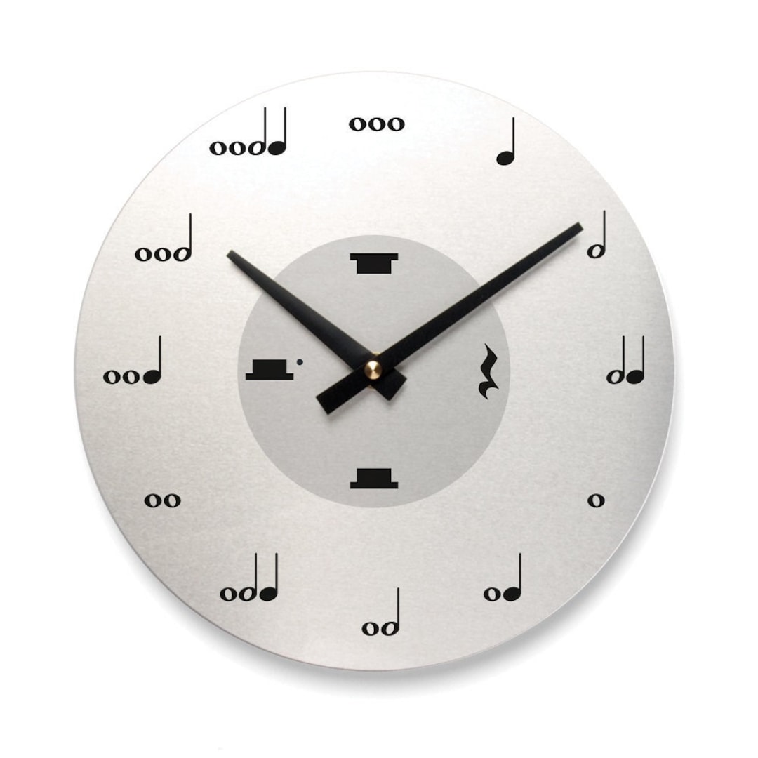 Music Notes and Rests Clock Etsy
