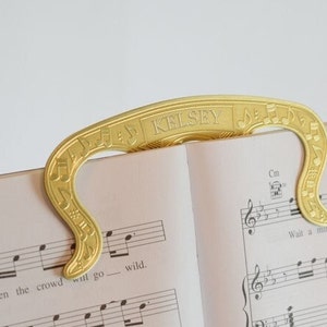 Personalized Brass Notes Page Holder Bookmark image 1