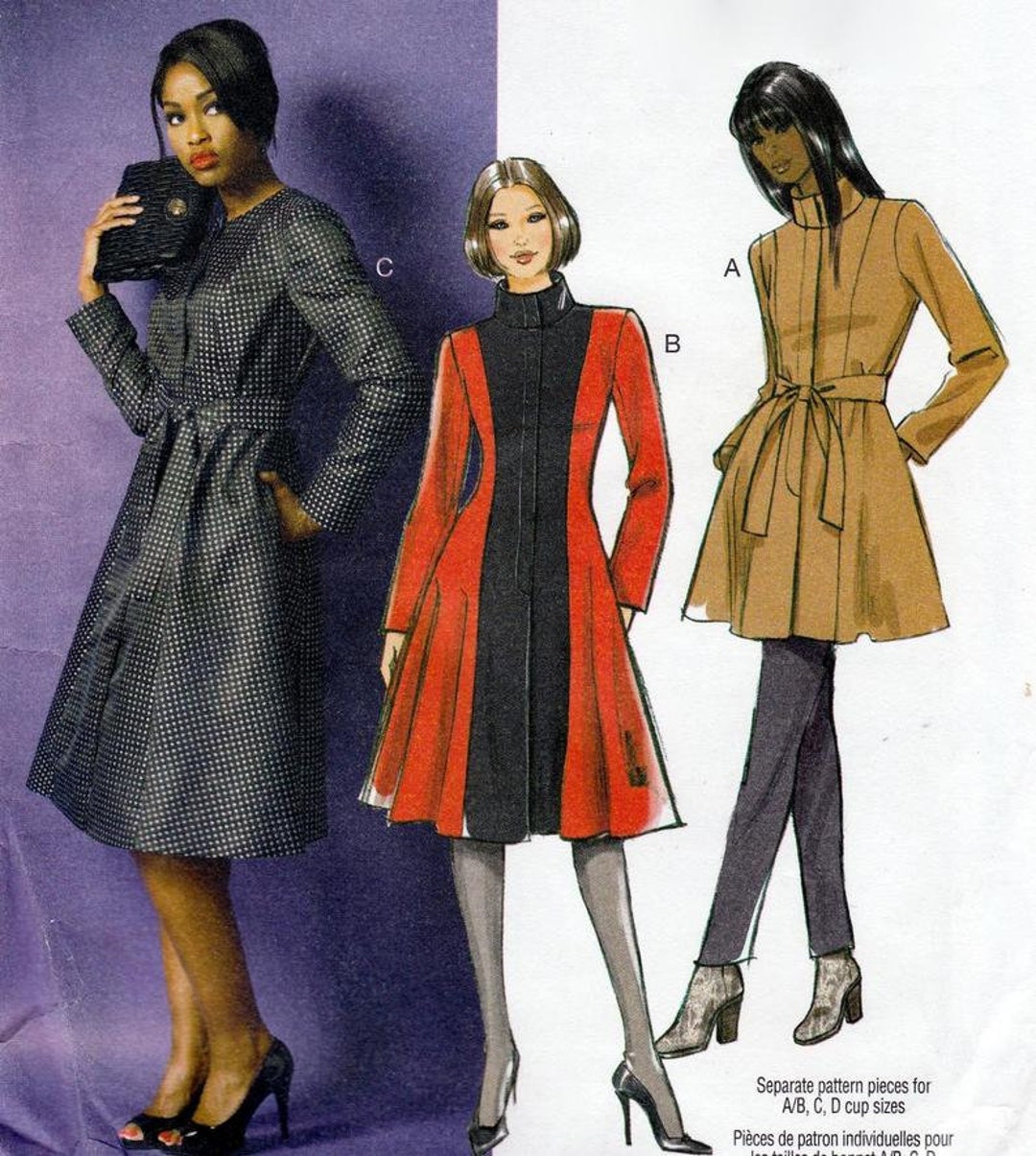 Butterick B5966 Misses' Jacket Coat and Belt Sewing - Etsy