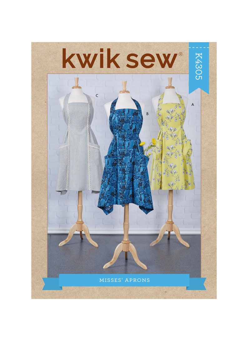 Kwik Sew K4305 Misses' Aprons Sewing Pattern Size Etsy