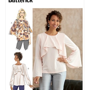 Butterick B6714 Misses&#39; Top and Tunic Sewing Pattern - Size XS-S-M