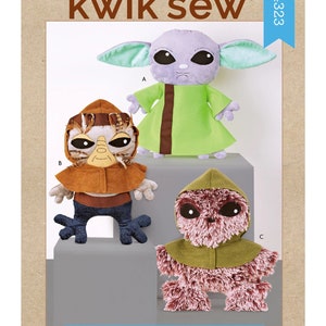 Kwik Sew K4323 18” Plush Aliens Sewing Pattern