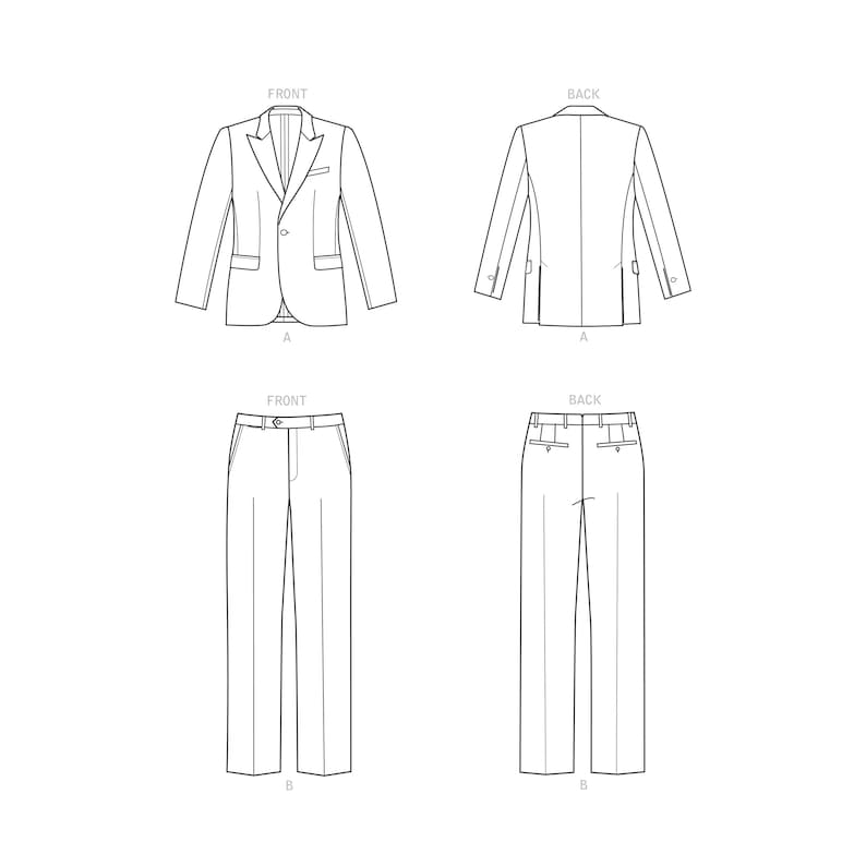 Simplicity 9241 Men's Suit Sewing Pattern Size 3442 or Etsy