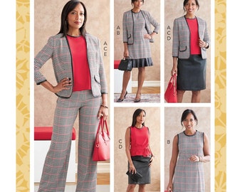 Butterick B6795 Misses' Jacket, Dress, Top, Sash, Skirt and Pants Sewing Pattern - Size 6-8-10-12-14