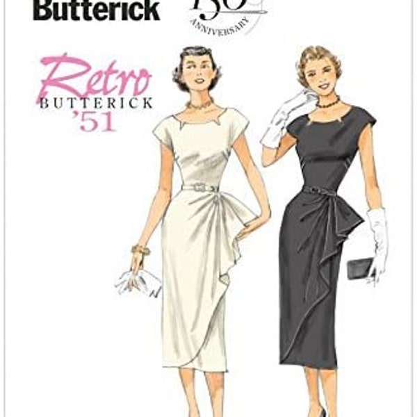 Butterick B5880 Misses' Petite Dress and Belt Retro '51 Sewing Pattern - Size 6-8-10-12-14