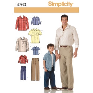 Simplicity 4760 Boys' and Men's Pants and Shirt Sewing - Etsy
