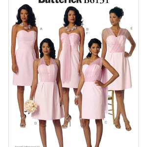 Butterick B6131 Misses&#39; Dress and Sash, Separate Pieces for A/B, C, D Cup Sizes Sewing Pattern - Size 6-8-10-12-14 or 14-16-18-20-22