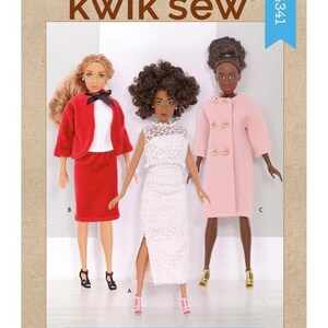 Kwik Sew K4341 11 1/2” Doll Clothes Sewing Pattern